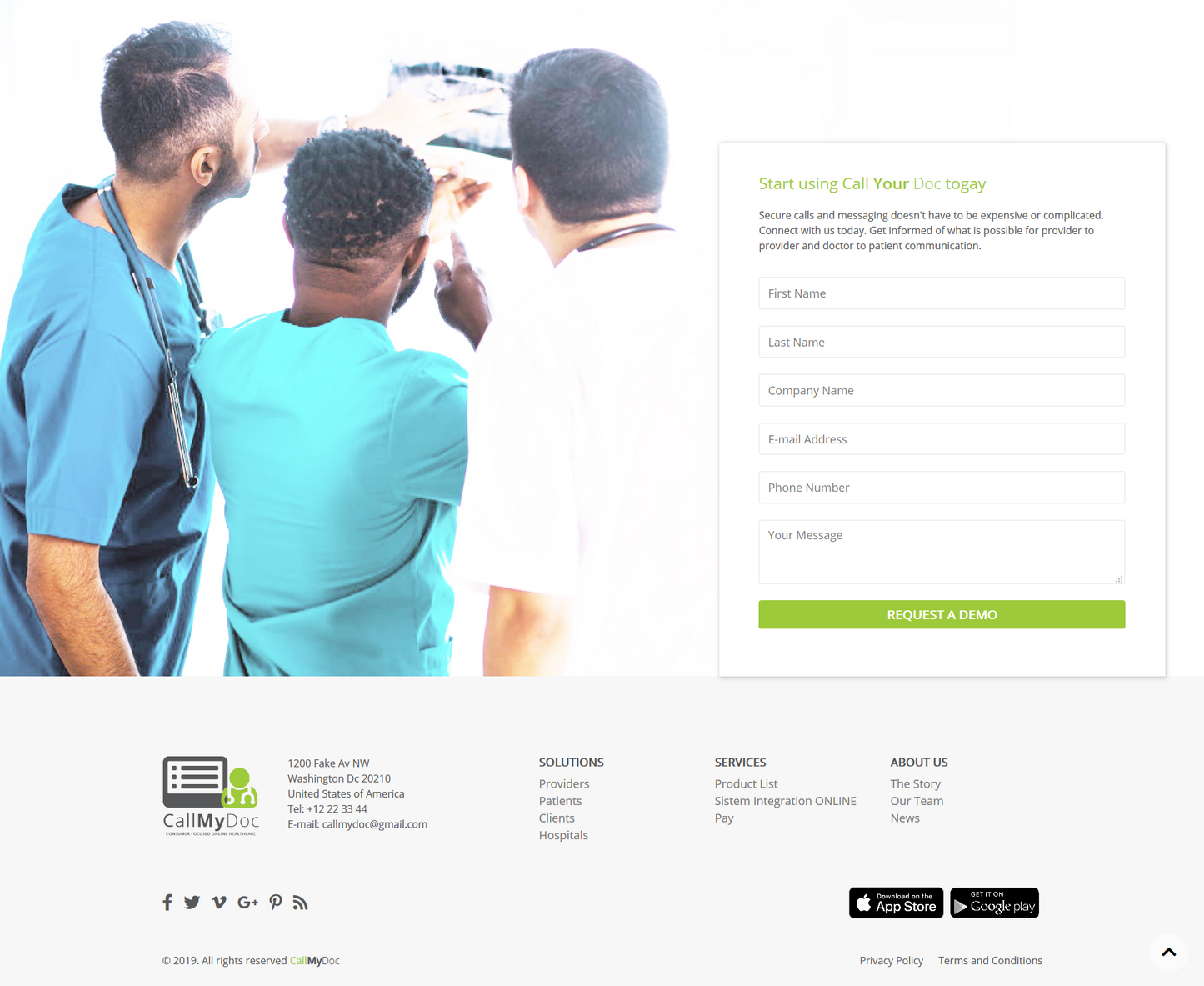 Call My Doc – Landing Page - inSTUDIO43