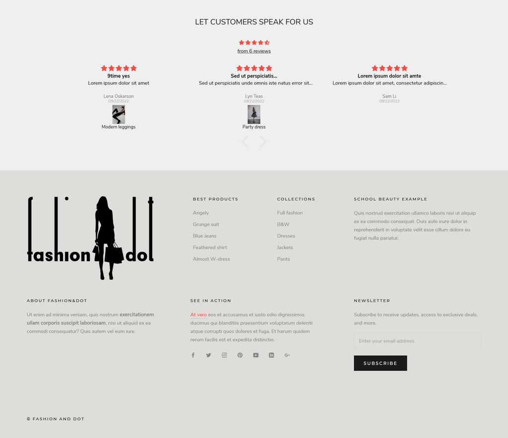 Fashion & Dot - Shopify Template - inSTUDIO43
