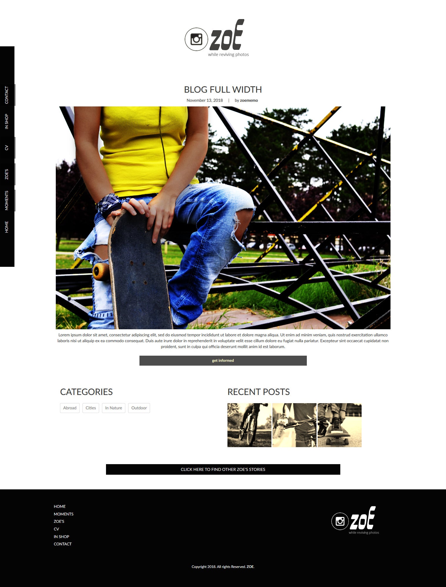 Zoe – Modern Blog - inSTUDIO43