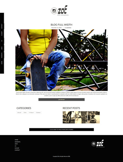 Zoe – Modern Blog - inSTUDIO43